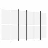 Vidaxl kamerscherm met 6 panelen 300x180 cm stof wit