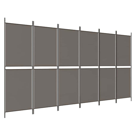 Vidaxl kamerscherm met 6 panelen 300x180 cm antracietkleurig