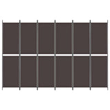 Vidaxl kamerscherm met 6 panelen 300x200 cm stof bruin