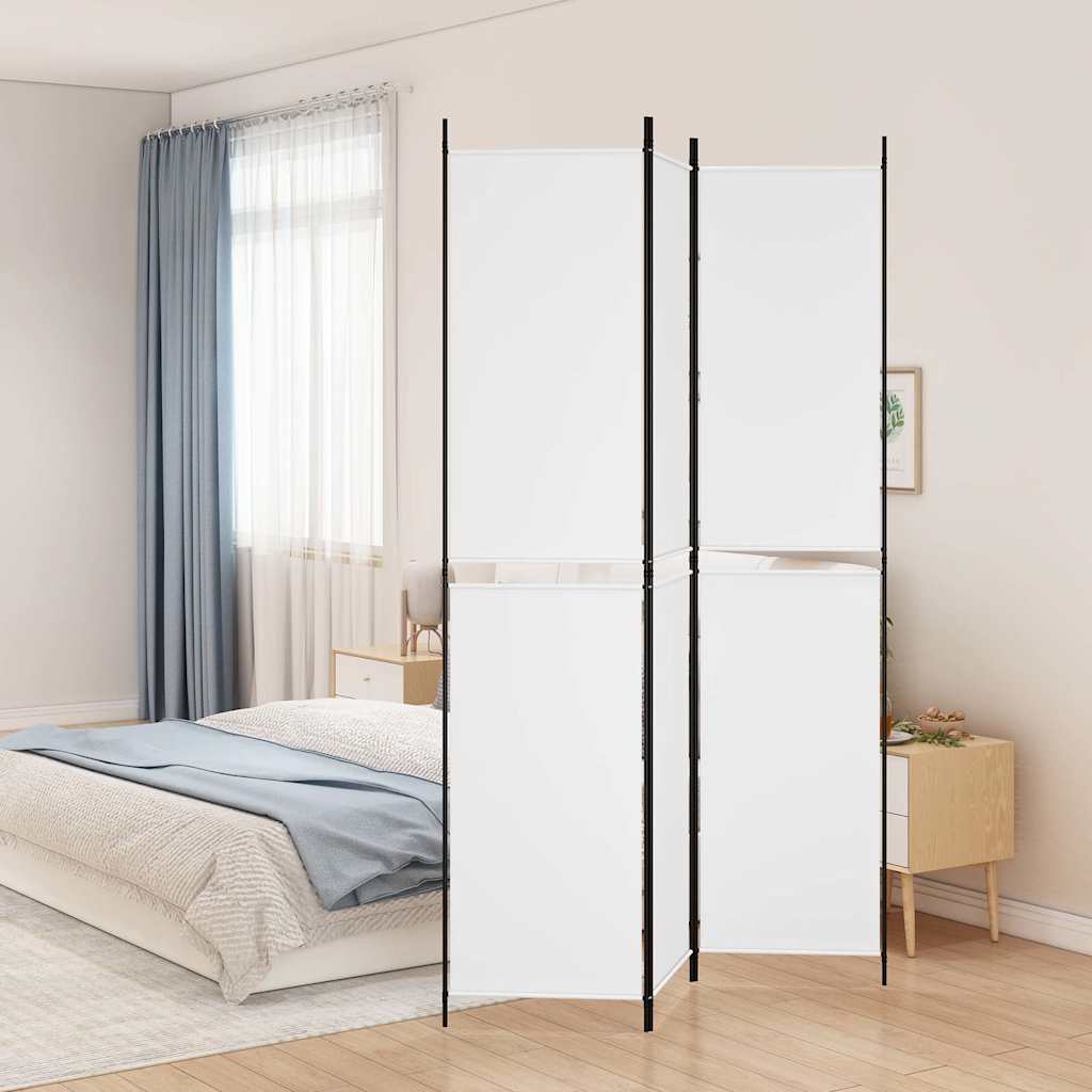 Vidaxl kamerscherm met 3 panelen 150x220 cm stof wit