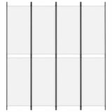 Vidaxl kamerscherm met 4 panelen 200x220 cm stof wit