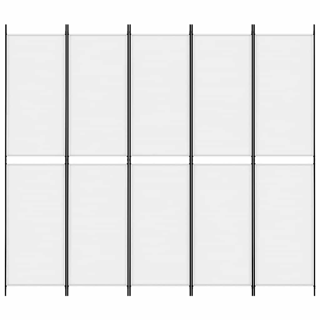 Vidaxl kamerscherm met 5 panelen 250x220 cm stof wit