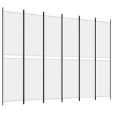 Vidaxl kamerscherm met 6 panelen 300x220 cm stof wit