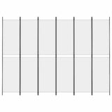 Vidaxl kamerscherm met 6 panelen 300x220 cm stof wit