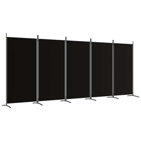 Vidaxl kamerscherm met 5 panelen 433x180 cm stof zwart