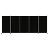 Vidaxl kamerscherm met 5 panelen 433x180 cm stof zwart