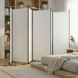 Vidaxl kamerscherm met 6 panelen 520x180 cm stof wit