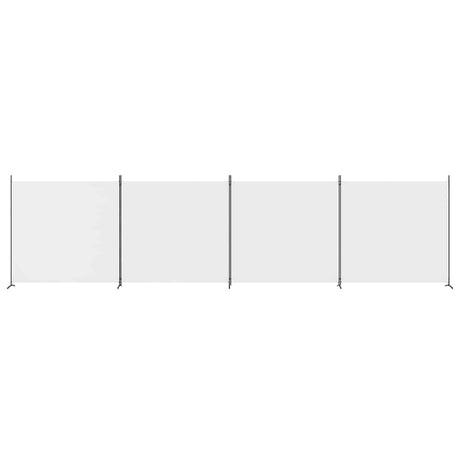 Vidaxl kamerscherm met 4 panelen 698x180 cm stof wit