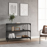 Vidaxl boekenkast 100x33x70,5 cm bewerkt hout en staal zwart