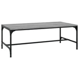 Vidaxl salontafel 100x50x35 cm bewerkt hout grijs sonoma