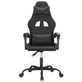 Vidaxl gamestoel draaibaar kunstleer zwart