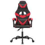 Vidaxl gamestoel draaibaar kunstleer zwart en rood