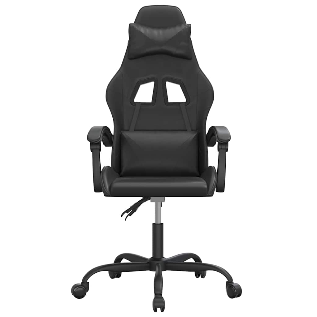 Vidaxl gamestoel draaibaar kunstleer zwart