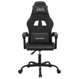 Vidaxl gamestoel draaibaar kunstleer zwart
