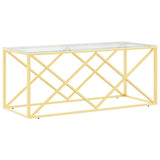 Vidaxl salontafel 110x45x45 cm roestvrij staal en glas