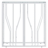 Vidaxl wandtafel 70x30x70 cm roestvrij staal en glas zilverkleurig