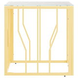 Vidaxl salontafel 50x50x50 cm roestvrij staal en glas goudkleurig