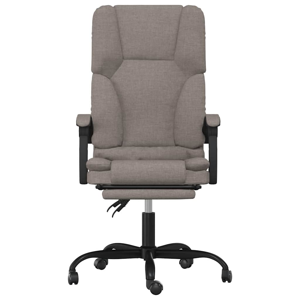 Vidaxl kantoorstoel massage verstelbaar stof taupe