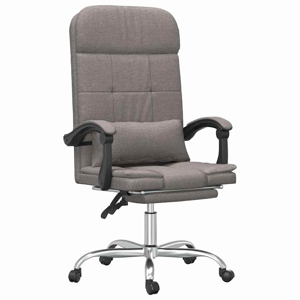 Vidaxl kantoorstoel massage verstelbaar stof taupe