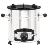 Vidaxl houtkachel met usb-ventilator 35,5x26x28 cm roestvrijstaal