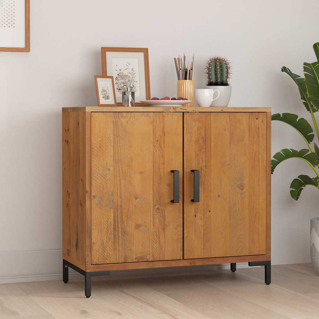 Vidaxl dressoir 75x35x70 cm massief grenenhout bruin