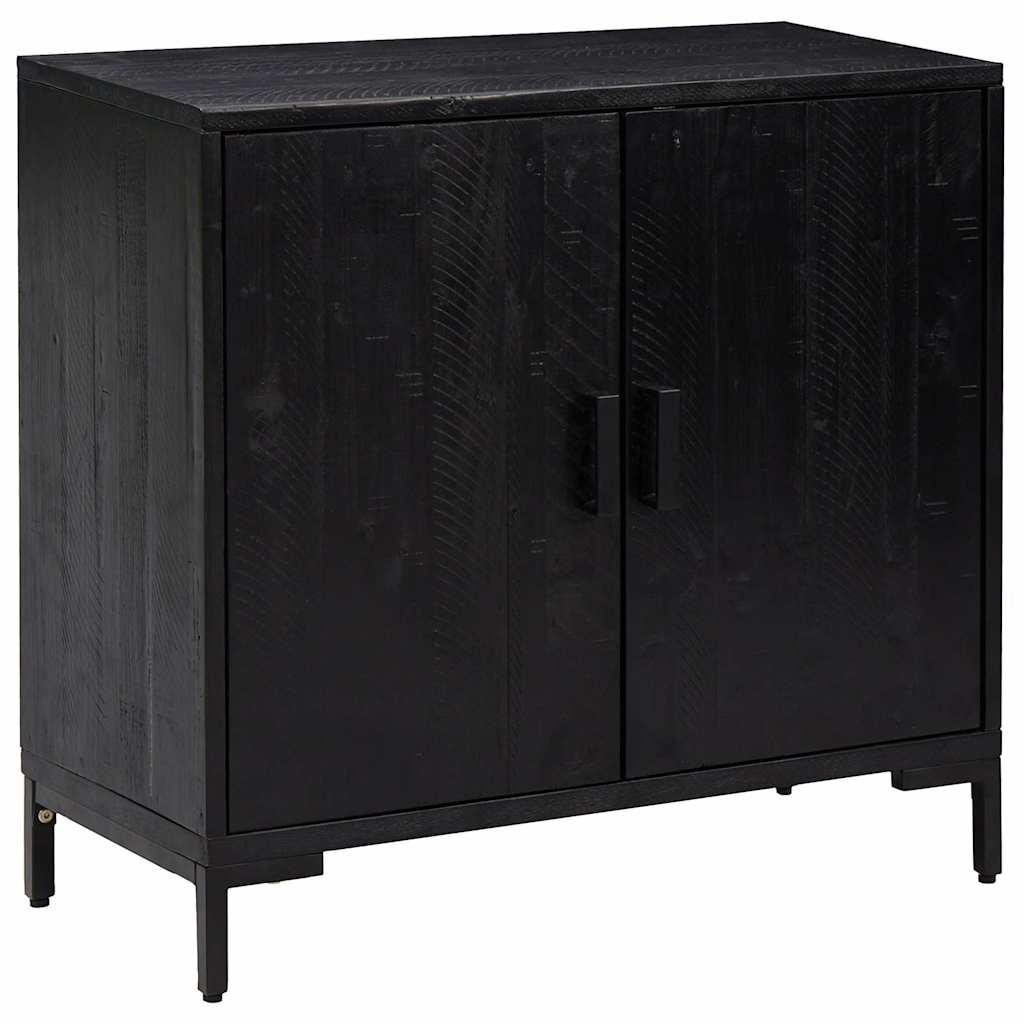 Vidaxl dressoir 75x35x70 cm massief grenenhout zwart