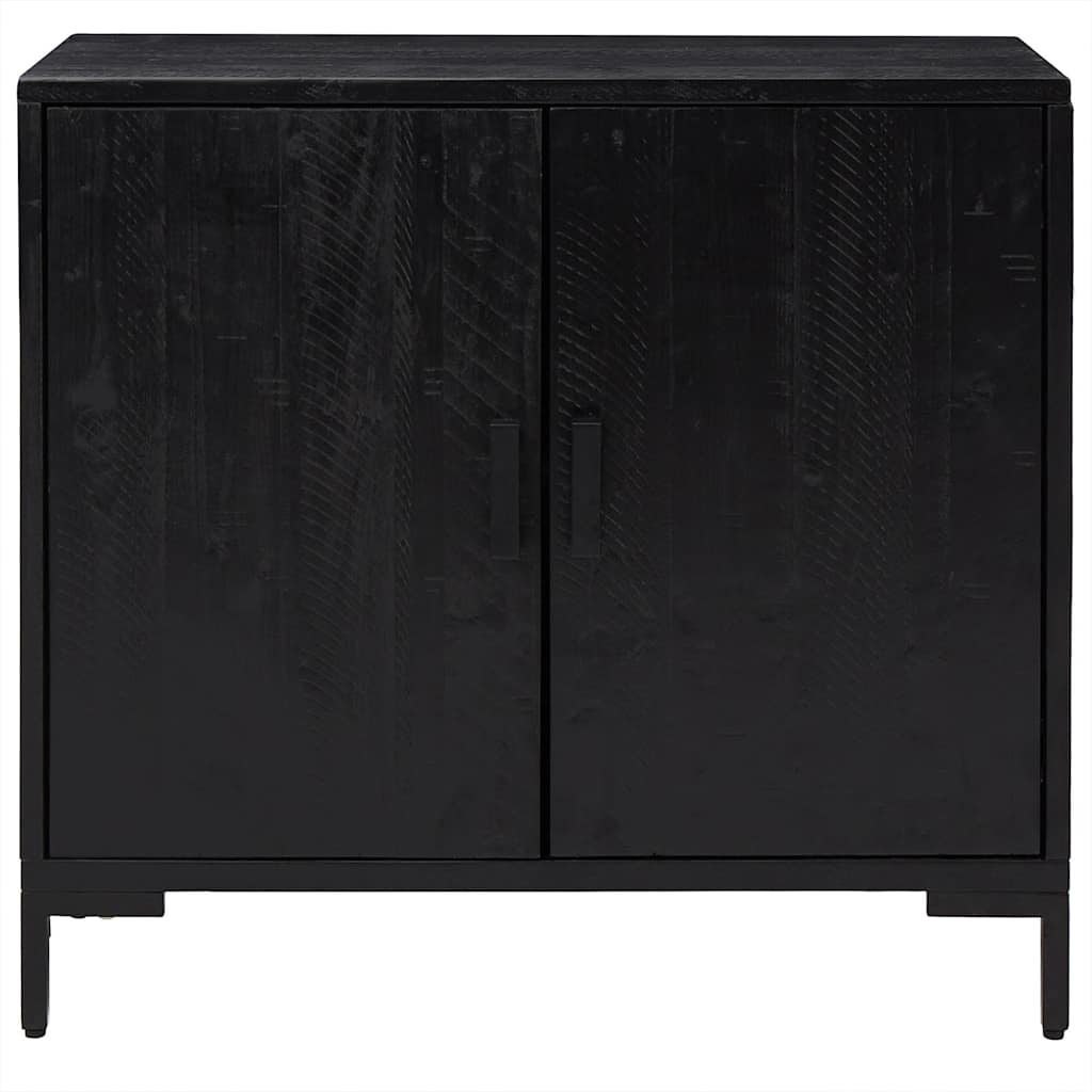 Vidaxl dressoir 75x35x70 cm massief grenenhout zwart