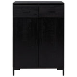 Vidaxl schoenenkast 75x40x110 cm massief grenenhout zwart