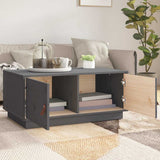 Vidaxl salontafel 80x50x35 cm massief grenenhout grijs