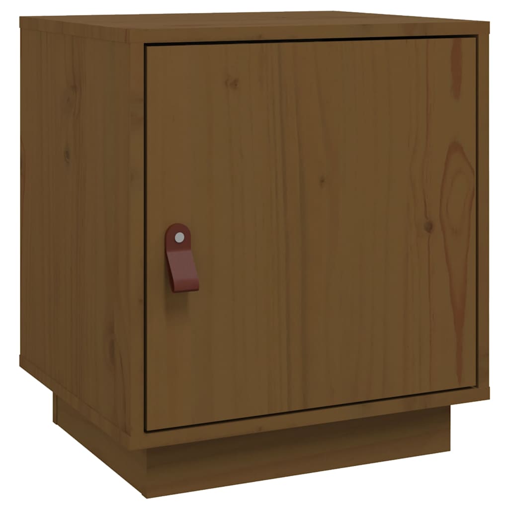 Vidaxl nachtkastje 40x34x45 cm massief grenenhout honingbruin