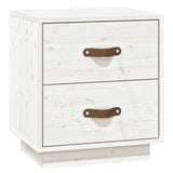 Vidaxl nachtkastje 40x34x45 cm massief grenenhout wit