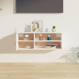 Vidaxl wandkast 80x30x30 cm massief grenenhout wit