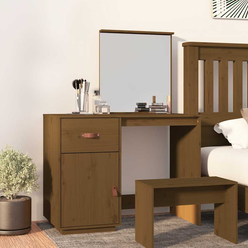 Vidaxl kaptafel 95x50x134 cm massief grenenhout honingbruin