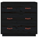 Vidaxl dressoir 80x40x75 cm massief grenenhout zwart