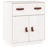 Vidaxl dressoir 65,5x40x75 cm massief grenenhout wit