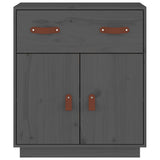 Vidaxl dressoir 65,5x40x75 cm massief grenenhout grijs