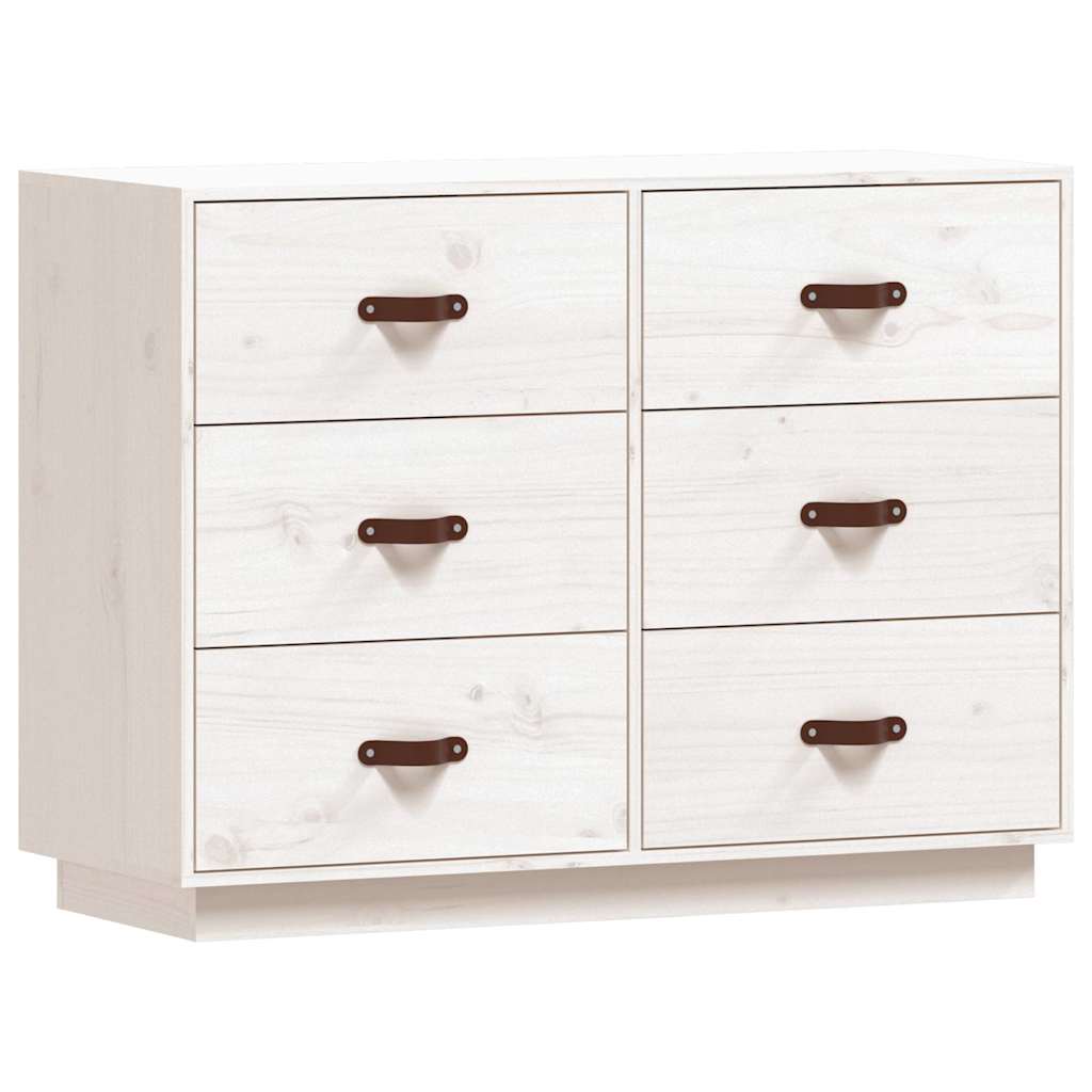 Vidaxl dressoir 100x40x75 cm massief grenenhout wit