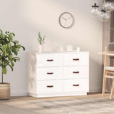 Vidaxl dressoir 100x40x75 cm massief grenenhout wit