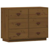 Vidaxl dressoir 100x40x75 cm massief grenenhout honingbruin