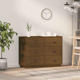 Vidaxl dressoir 100x40x75 cm massief grenenhout honingbruin