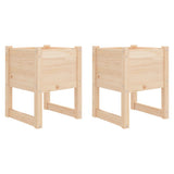 Vidaxl plantenbakken 2 st 40x40x52,5 cm massief grenenhout