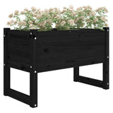 Vidaxl plantenbak 78x40x52 cm massief grenenhout zwart