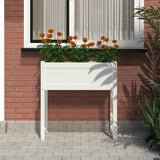 Vidaxl plantenbak 78x40x81 cm massief grenenhout wit