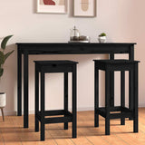 Vidaxl barstoelen 2 st 40x40x78 cm massief grenenhout zwart