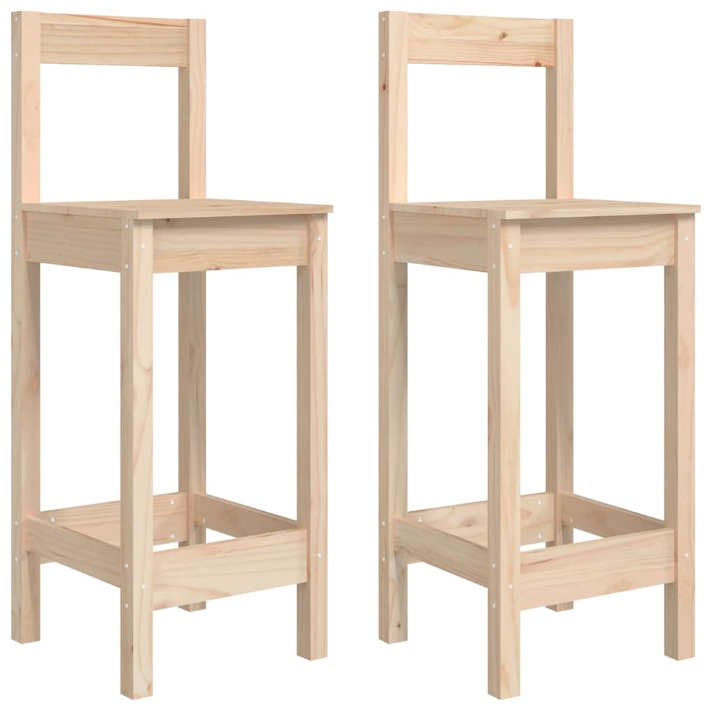 Vidaxl barstoelen 2 st 40x41,5x112 cm massief grenenhout