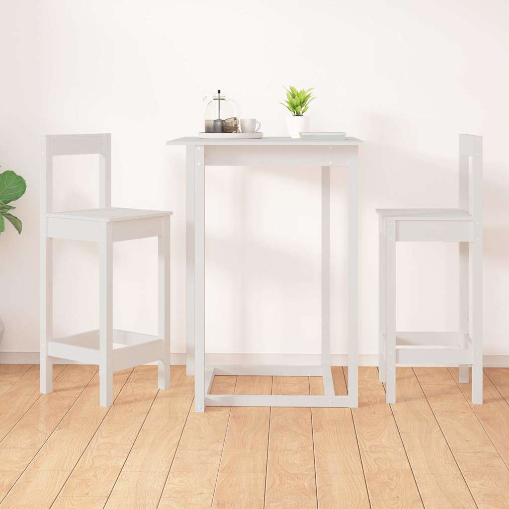 Vidaxl barstoelen 2 st 40x41,5x112 cm massief grenenhout wit