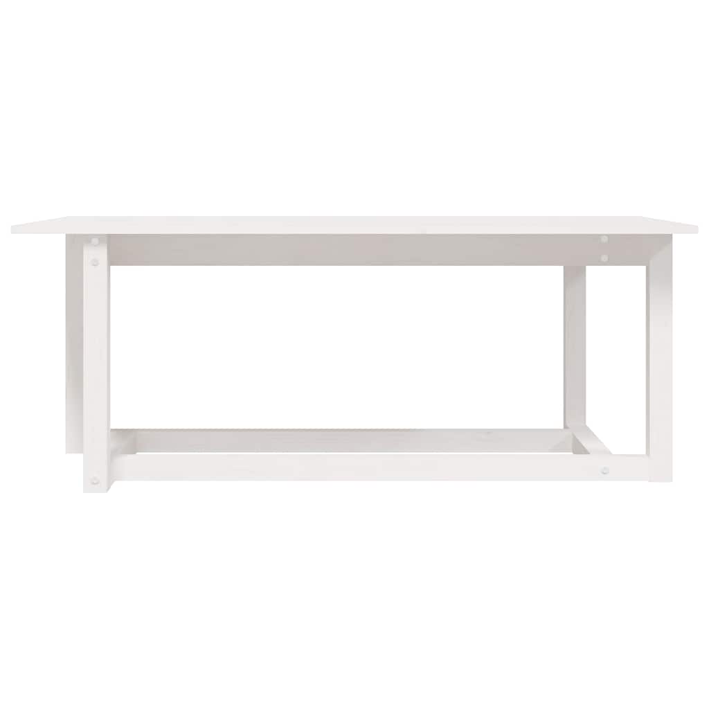 Vidaxl salontafel 110x55x45 cm massief grenenhout wit