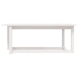Vidaxl salontafel 110x55x45 cm massief grenenhout wit