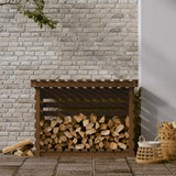 Vidaxl haardhoutrek 108x73x79 cm massief grenenhout honingbruin