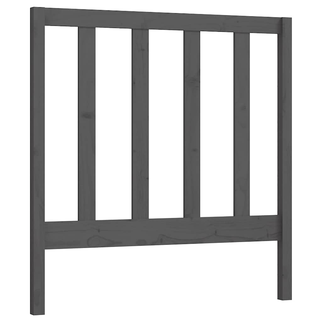 Vidaxl hoofdbord 95x4x100 cm massief grenenhout grijs